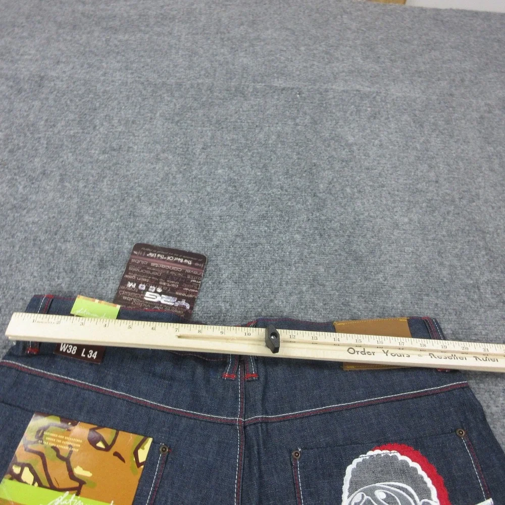 Vintage Platinum FUBU Jeans Mens 38x34 Relaxed Straight Fat Albert Denim Y2K‎